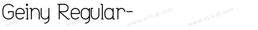 Geiny Regular字体转换